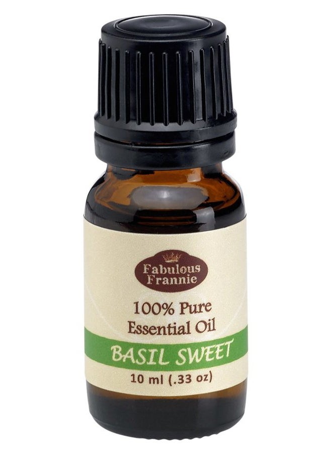 Fabulous frannie Basil 100% Pure, Undiluted Essential Oil Therapeutic Grade - 10 ml. Great for Aromatherapy! 