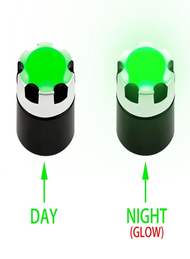 TCRC 4PCS Night Glow Color Fluorescent Green Aluminum M4 Nut Wheel Rim Center Cap Manual Locking Hubs for 1/10 RC Crawler Car Traxxas TRX4 Axial SCX10 D90 Tamiya MST Redcat - Image 2