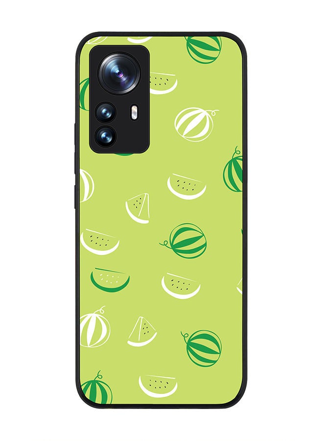 Stylizedd Rugged Black edge case for Xiaomi 12 Pro Slim fit Soft Case Flexible Rubber Edges Anti Drop TPU Gel Thin Cover - Watermelon Bits - Image 1