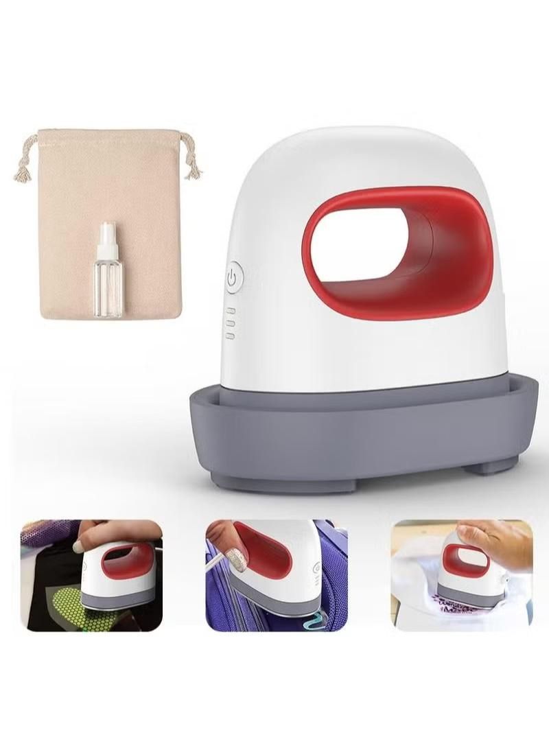 XiuWoo Mini Easy Heat Press Portable Heat Press Machine for T Shirts Shoes and Hats Pressing Machine for Heating Transfer DIY Family Shirt Printing Red - Image 1