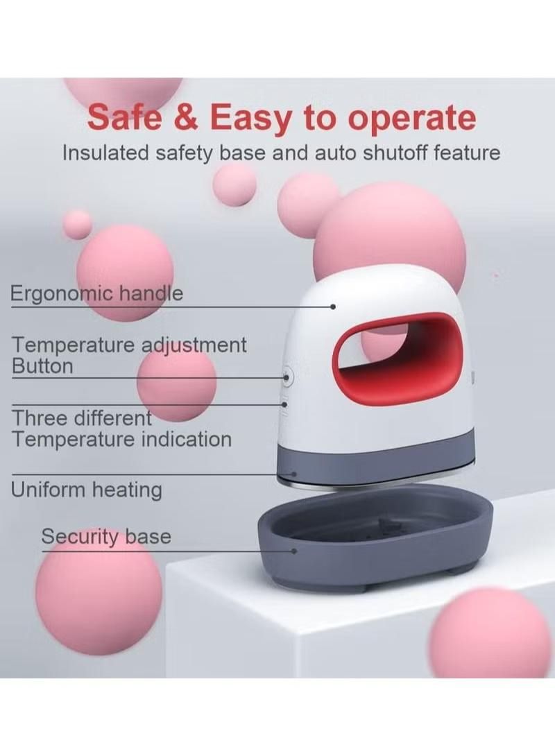 XiuWoo Mini Easy Heat Press Portable Heat Press Machine for T Shirts Shoes and Hats Pressing Machine for Heating Transfer DIY Family Shirt Printing Red - Image 5