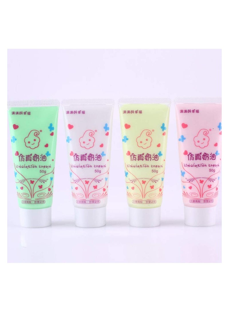 SYOSI 22 قطعة كريمة مخفوقة مزيفة (ألوان عشوائية) لاصق كريمة الديكور، الطين اللامع لتزيين المشاريع، مستلزمات الديكور لتزيين الهاتف، تزيين كريمة مزيفة للمرايا، حرف يدوية مصنوعة يدويًا - Image 4