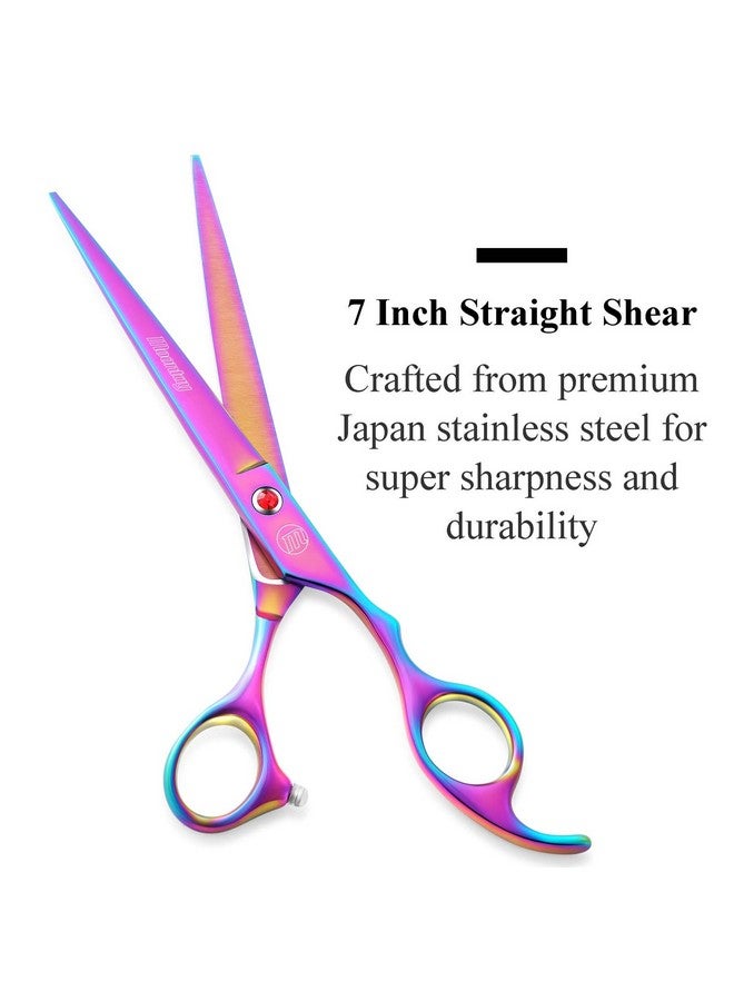 Moontay Professional Dog Grooming Scissors Set, 7 Inch/8 Inch Pet Grooming Scissors Chunkers Shears For Dog, Curved Dog Grooming Scissors, Thinning Shears For Dog With Grooming Comb - Image 5