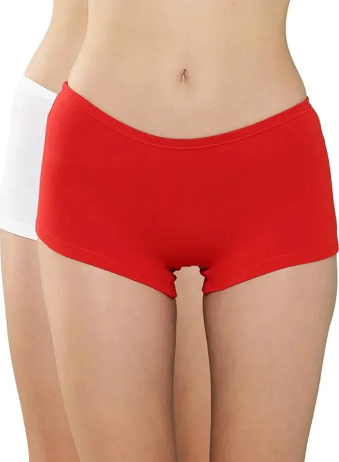 Leading Lady Leading Lady Pack of 2  - Solid Cotton Boyshorts
