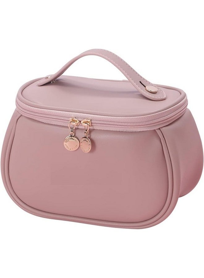 GALV Makeup Storage Bag, Portable Cosmetic Bag, Multifunctional Vanity Bag for Makeup, Cosmetic Brush Case with Handle(1 pcs)(21.5 x 14 x 13 cm)(Pink Color) - Image 3