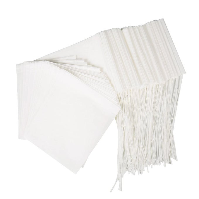 100PCS TEA FILTER BAGS DISPOSABLE TEA BAGS FOR LOOSE LEAF TEA DRAWSTRING EMPTY TEA INFUSER TEA STEEPER NATURAL WOOD PULP PAPER MATERIAL 1CUP CAPACITY315 X 394 INCH
