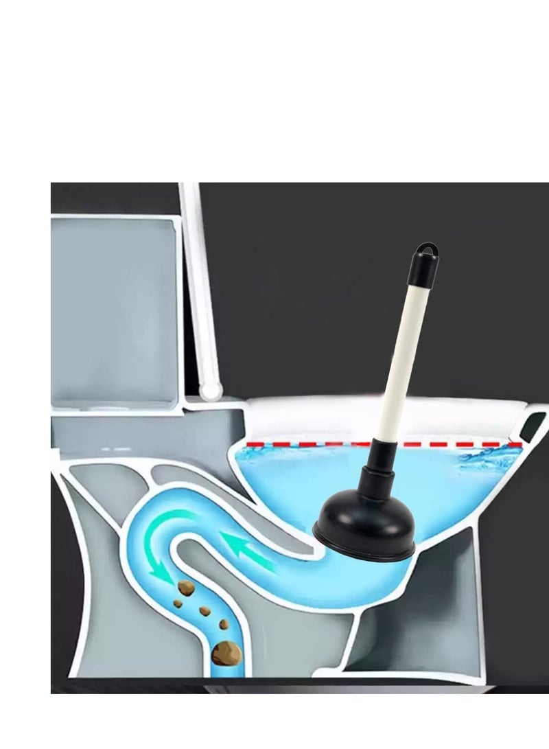 Powerful Sink Plunger Heavy Duty Sink Unblocker plumbing tools with 22.5cm (9 inch) Handle and 10cm (4 inch) Rubber Suction Cup for,Toilet,Kitchen Sink,Shower and Drain Unblocker, White/Black - Image 4