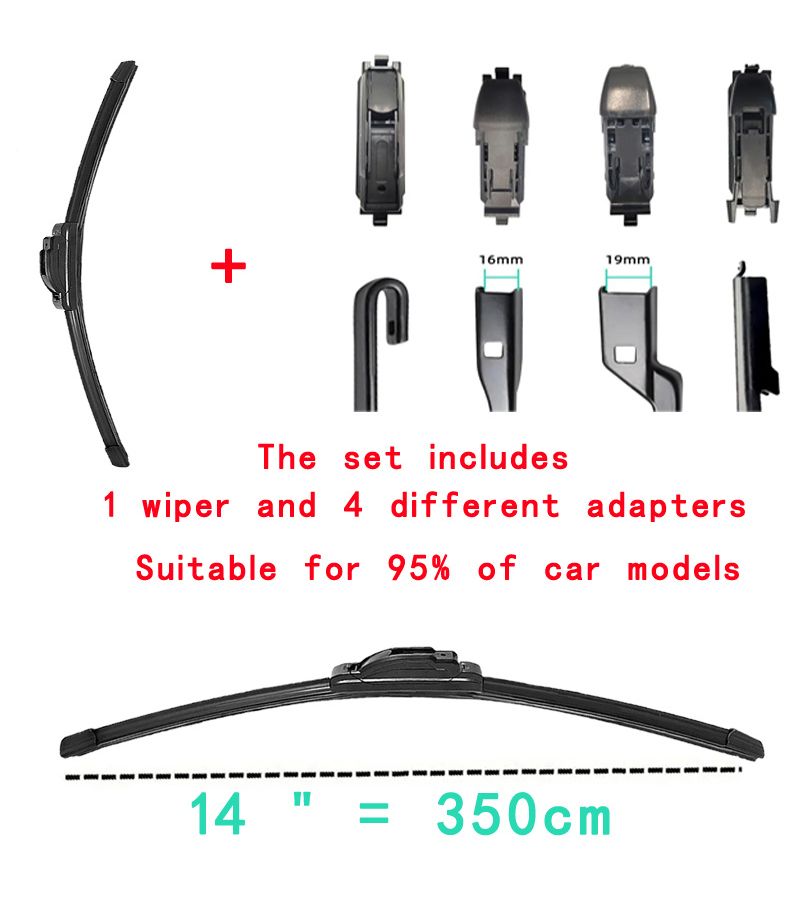 2nd Gen Quiet Windshield Wiper Blade 17in High Quality Rubber Stable Design - Image 3