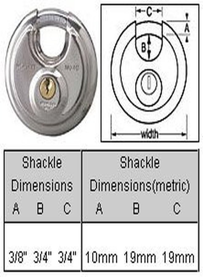 Master Lock - (4) Keyed Alike Stainless Steel Trailer and Multi Purpose Padlocks 40KA-4 - Image 4