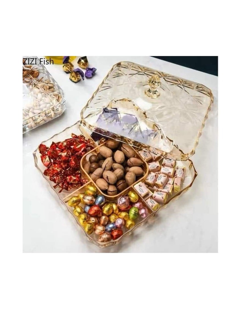 بونبونيره اكريلك كريستال مقسم  5 خانه من الداخل للشوكولاته واللب والمقرمشات - Image 4