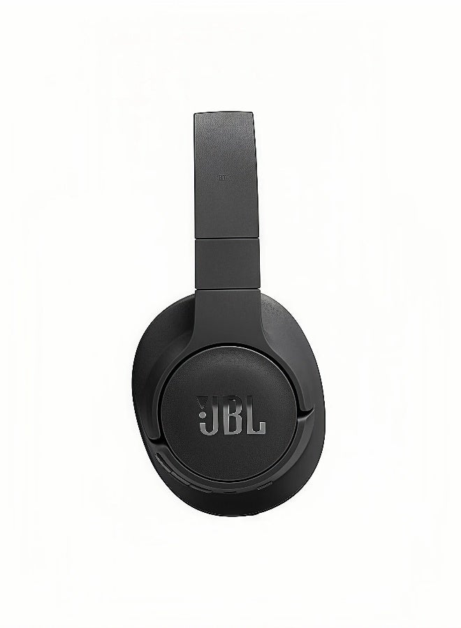 جي بي إل سماعات Tune 720BT اللاسلكية فوق الأذن مع صوت JBL Pure Bass، وبلوتوث 5.3، وعمر بطارية يصل إلى 76 ساعة وشحن سريع، ومكالمة بدون استخدام اليدين بالإضافة إلى اتصال متعدد النقاط مع الصوت، خفيفة الوزن ومريحة وقابلة للطي وكابل صوت قابل للفصل - أسود - Image 4