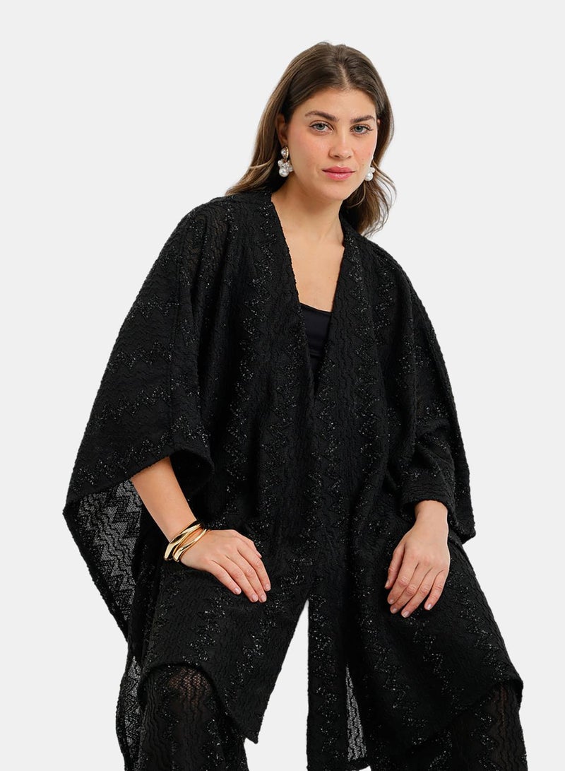 Carina Zigzag-Embroidered Kimono - Image 1