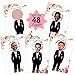 MORDUN Floral Bridal Shower Games Who Has The Groom Scratch Off Celebrity Cards Tickets for 48 Guests Funny Bachelorette Party Games Ideas Rose Gold White - Image 3