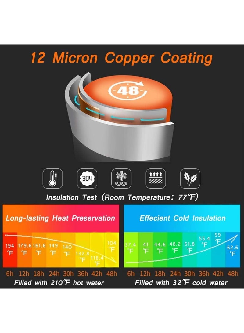 SOLARAE Food Thermos, Insulated Food Container, Vacuum Sealed Stainless Steel Food Container for Hot and Cold Meals Perfect for School, Office, and Travel, Give a Spoon (Silver, 1L) - Image 5