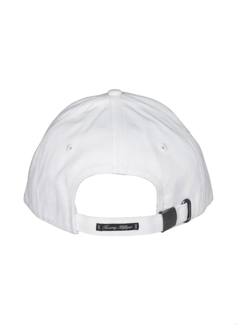 TOMMY HILFIGER Men's Classic Baseball Cap - Cotton, White