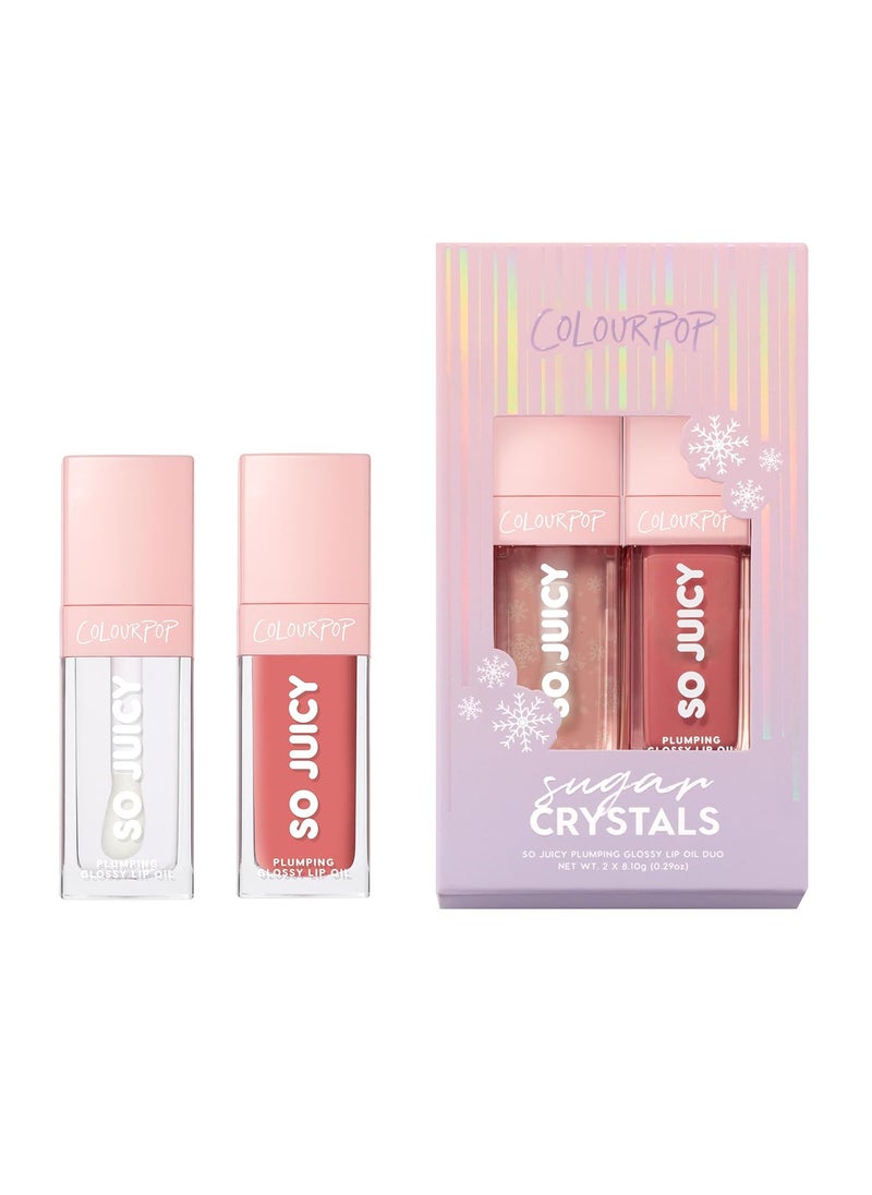 COLOURPOP ColourPop Sugar Crystals So Juicy Plumping Glossy Lip Oil Duo (2 Count) 