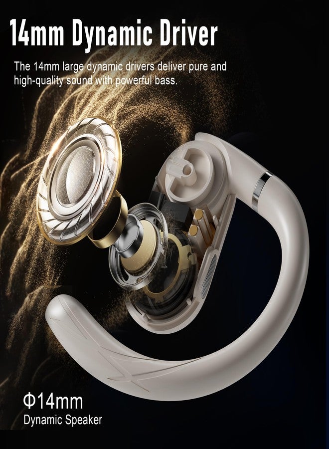 ZIPFORCE True Wireless Earbuds, Open-Ear Bluetooth 5.3 Headphones 4-Mics ENC Clear Call, OWS Bluetooth Earbuds Touch Control, IPX6 Waterproof TWS, Light-Weight Earphones - Image 5