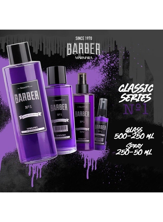 barber marmara Marmara Barber Cologne - Best Choice of Modern Barbers and Traditional Shaving Fans (No 1 Purple, 500ml x 1 Bottle) - Image 3