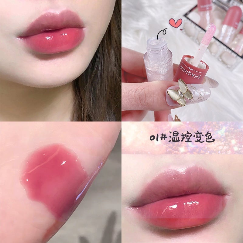 SHAQINUO Mini Capsule Lip Gloss Hydrating Color Change 3# Fine flash discoloration - Image 3