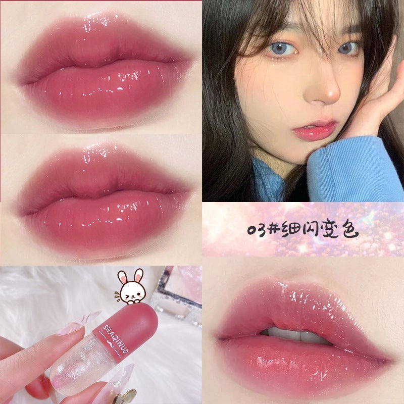 SHAQINUO Mini Capsule Lip Gloss Hydrating Color Change 3# Fine flash discoloration - Image 1