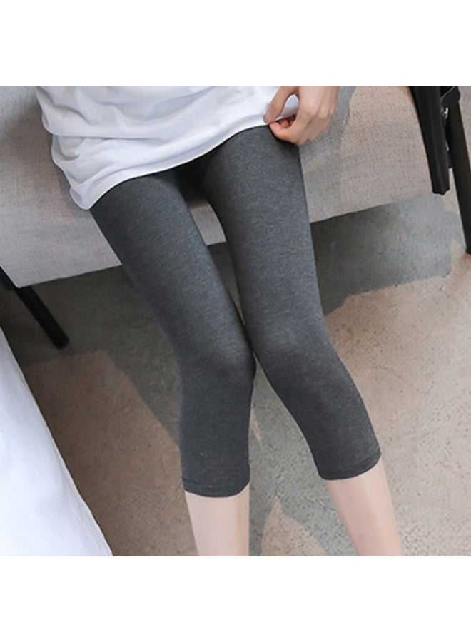 Top melon Women'S High-Waist Elastic Large Size Slim-Fit Leggings, Mid-Length Capri Pants For Outdoor Wear - Image 4