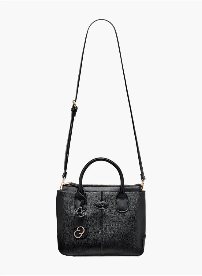 سيليست Women Solid Tote Bag with Detachable Strap and Zip Closure