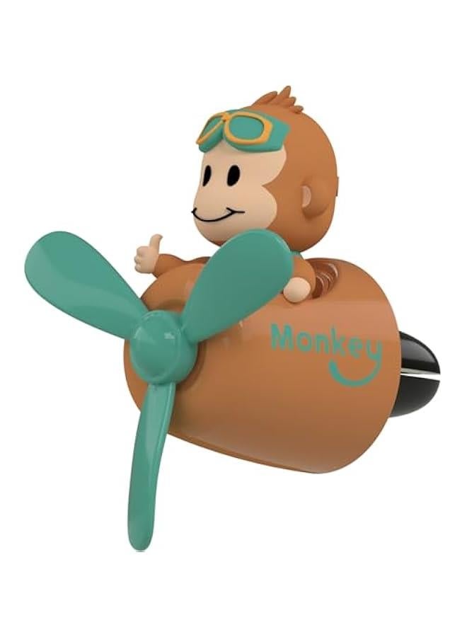 موزع هواء للسيارة بتصميم قرد لطيف من بايلوت مونكي - مروحة دوارة لمخرج الهواء بتصميم كرتوني مبتكر لتزيين العطور - معطرات هواء للسيارات - Image 1