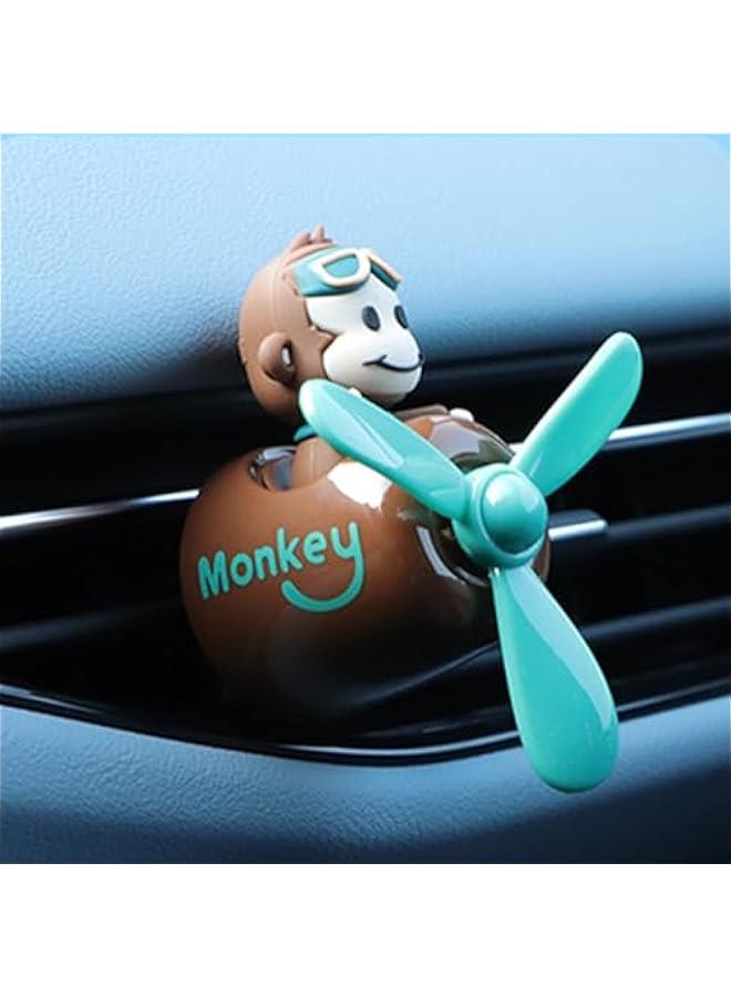 موزع هواء للسيارة بتصميم قرد لطيف من بايلوت مونكي - مروحة دوارة لمخرج الهواء بتصميم كرتوني مبتكر لتزيين العطور - معطرات هواء للسيارات - Image 2