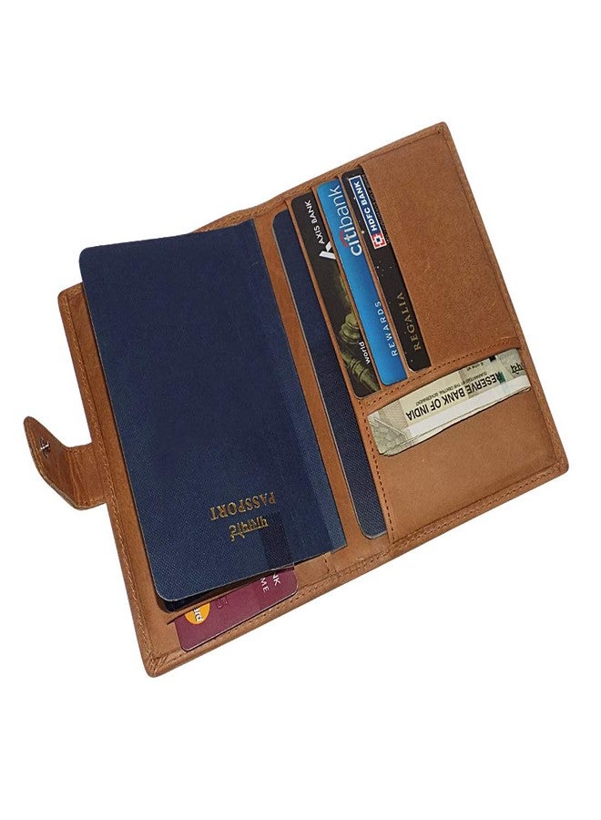 STYLE SHOES Tan Smart and Stylish Leather Passport Holder - Image 3