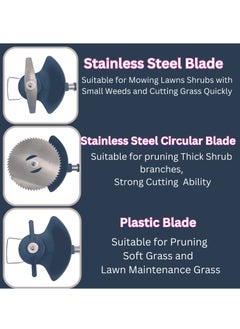 BONAI Cordless Grass Trimmer, 168Vf Brush Cutter/Weed Wacker/Lawn Edger, 7.0Ah Battery, 21V Output, 30000r/min, 50-60Hz, 240V - Efficient Gardening Tool, BN-HK042  - Image 4
