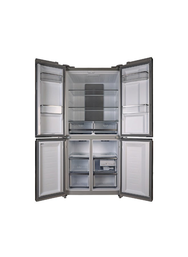 BLACK+DECKER 436L Cross Door Refrigerator, Inverter Compressor, Total No Frost, LED Display BXREF545NF4DISNX Inox - Image 3