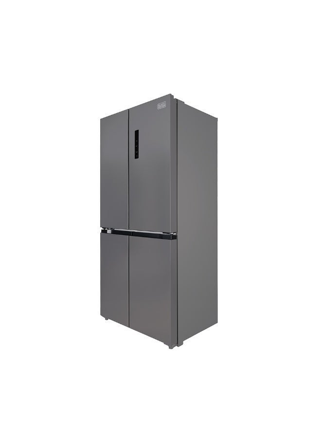 BLACK+DECKER 436L Cross Door Refrigerator, Inverter Compressor, Total No Frost, LED Display BXREF545NF4DISNX Inox - Image 2
