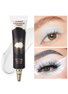 Avierll Long-Lasting Eyeshadow Primer for Enhanced Eye Makeup | No-crease Boosting Makeup Primer | Moisturizing Formula | Suitable for All Skin Types | Waterproof and Sweatproof | Easy to Remove (04# White)  - Image 1