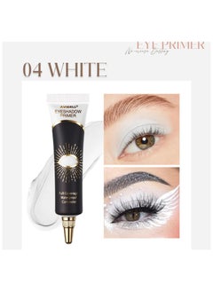 Avierll Long-Lasting Eyeshadow Primer for Enhanced Eye Makeup | No-crease Boosting Makeup Primer | Moisturizing Formula | Suitable for All Skin Types | Waterproof and Sweatproof | Easy to Remove (04# White)  - Image 2