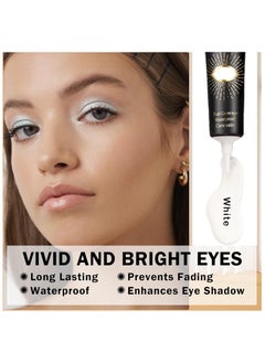 Avierll Long-Lasting Eyeshadow Primer for Enhanced Eye Makeup | No-crease Boosting Makeup Primer | Moisturizing Formula | Suitable for All Skin Types | Waterproof and Sweatproof | Easy to Remove (04# White)  - Image 3