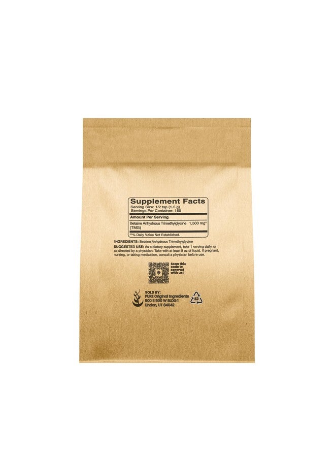 PURE ORIGINAL INGREDIENTS PURE ORIGINAL INGREDIENTS Trimethylglycine, TMG Powder, Vegan, Gluten Free (8 Ounce) - Image 2