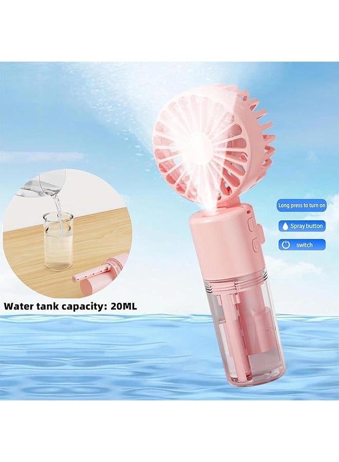 Portable Handheld Misting Fan，Rechargeable Battery Operated Spray Water Mist Fan Foldable，4 Speeds，Small Personal Cooling Fans for Outdoor,Travel, Makeup, Home, Office, Camping - Image 3