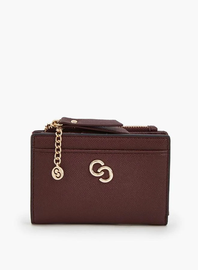Safiano Textured Wallet With Button Closure