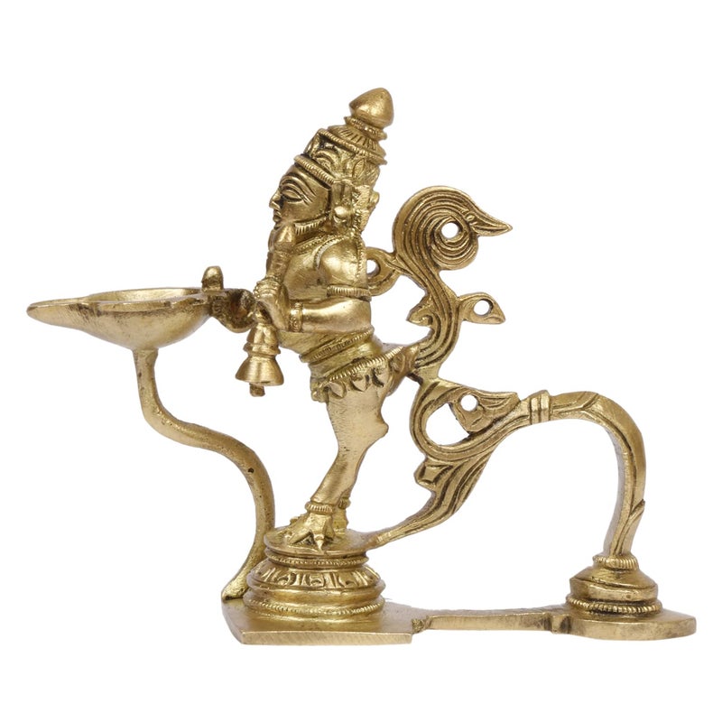 ARTVARKO ARTVARKO Brass Brahma Aarti Diya Oil Lamp Decorative Puja Home Temple Accessory Camphor Burner lamp Aarti Diwali Gifts Home Dcor  - Image 1