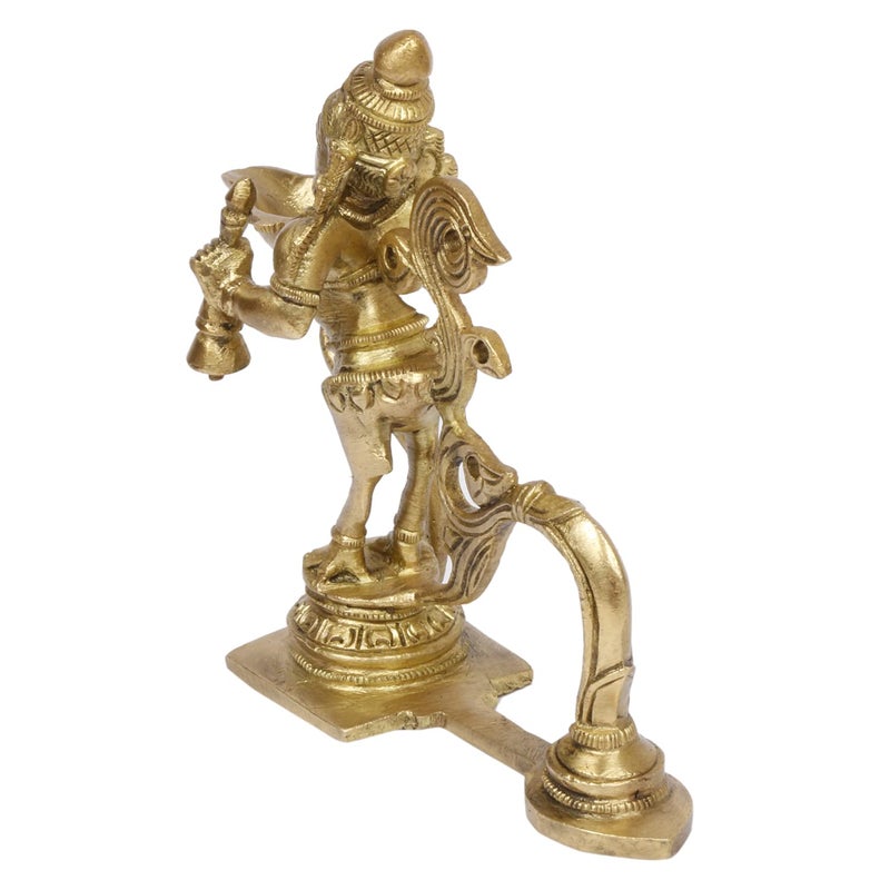 ARTVARKO ARTVARKO Brass Brahma Aarti Diya Oil Lamp Decorative Puja Home Temple Accessory Camphor Burner lamp Aarti Diwali Gifts Home Dcor  - Image 4