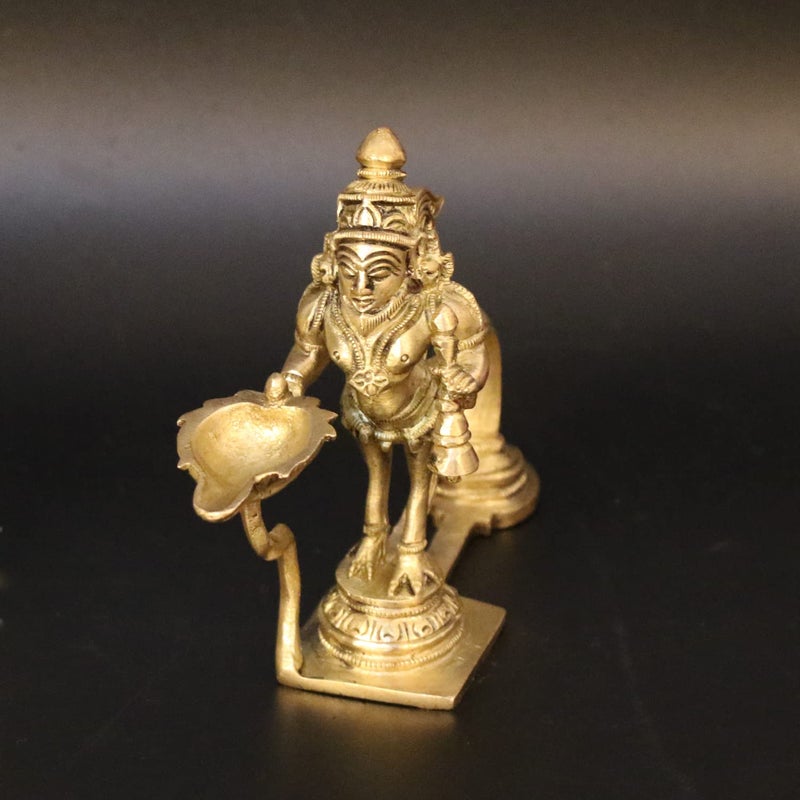 ARTVARKO ARTVARKO Brass Brahma Aarti Diya Oil Lamp Decorative Puja Home Temple Accessory Camphor Burner lamp Aarti Diwali Gifts Home Dcor  - Image 5