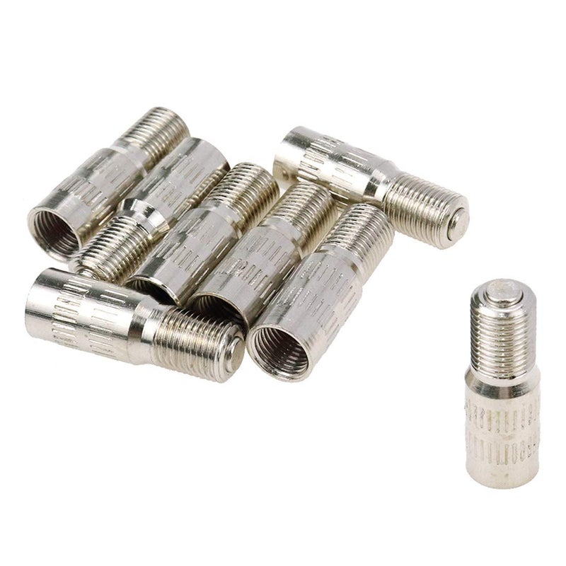 Xiaoyztan 8 Pcs 25mm Tire Valve Cap Stem Extension Chrome Plated Brass Wheel Valve Extender for Auto Car Truck Van Caravan