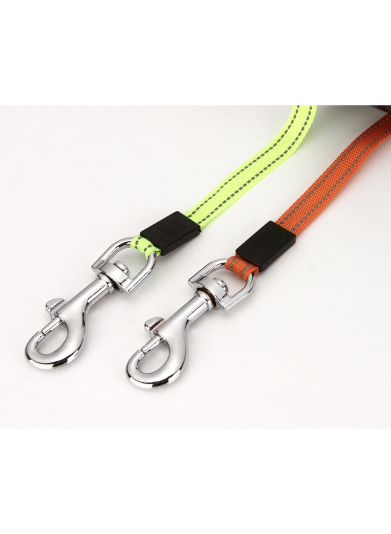 طوق كلب مزدوج قابل للسحب للكلاب الصغيرة - حزام للمشي مع حزام عاكس من النايلون للتدريب والجري والمشي مع 360 درجة دون تشابك، طوق مزدوج للكلاب لبوكسر، وتيدي - Image 5