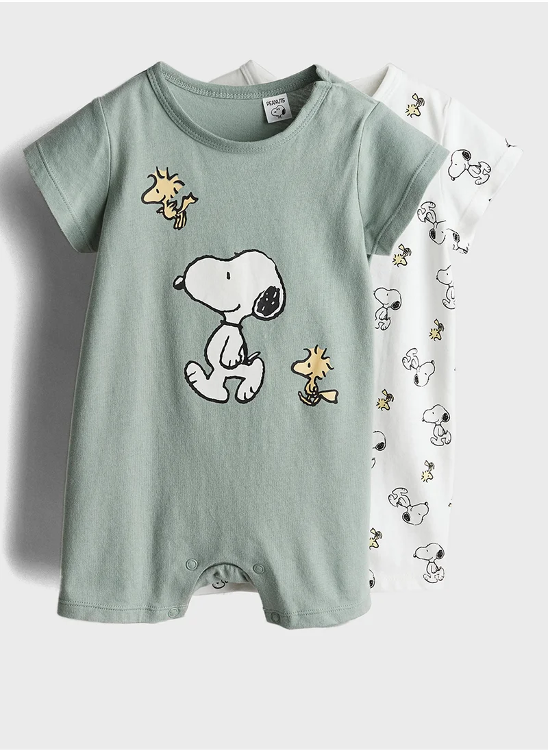 اتش اند ام Kids 2 Pack Printed Bodysuit Pyjama