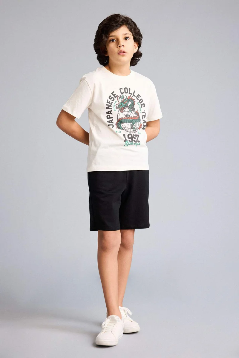 ديفاكتو Boy Regular Fit T-Shirt and Shorts 2 piece Set
