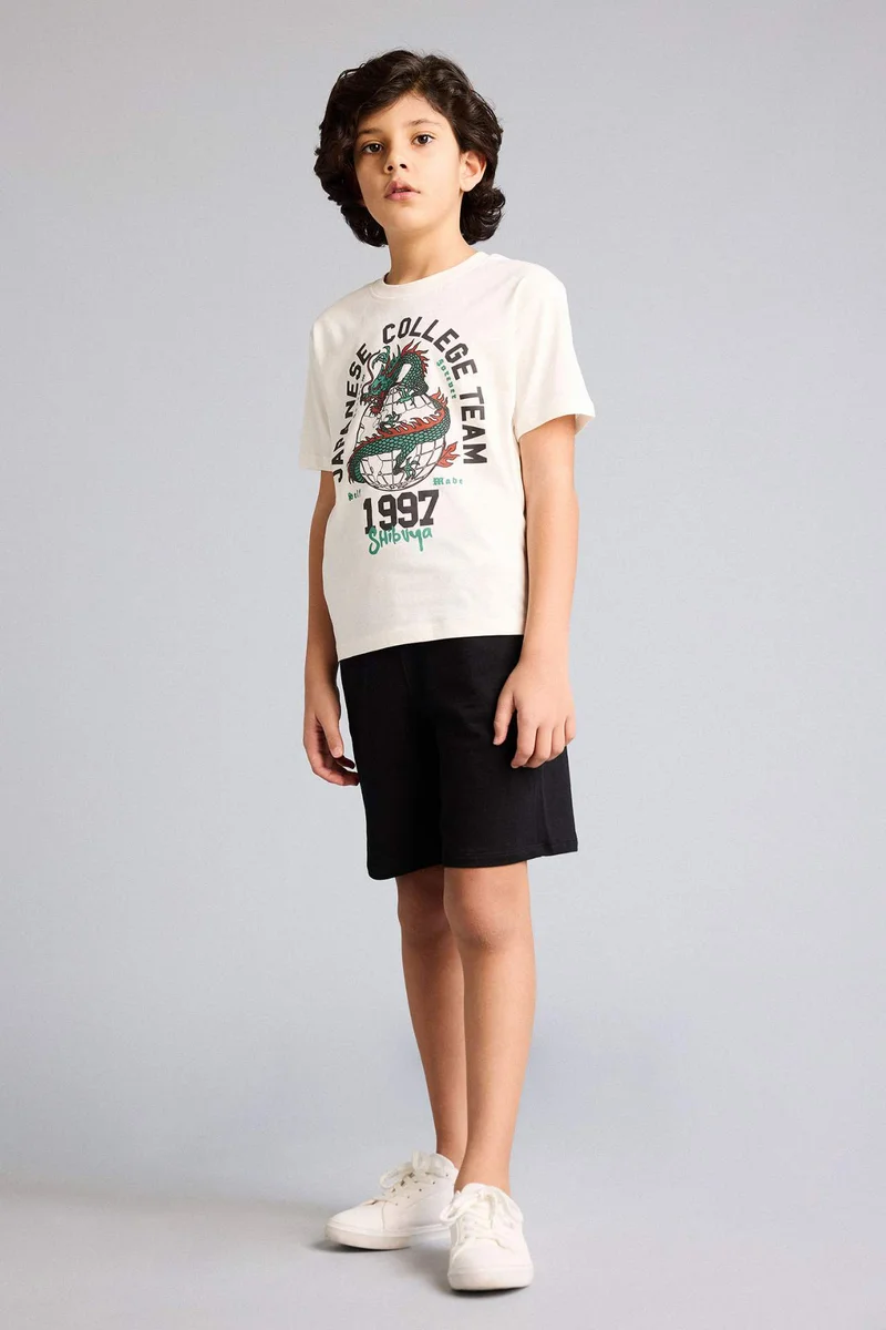 ديفاكتو Boy Regular Fit T-Shirt and Shorts 2 piece Set