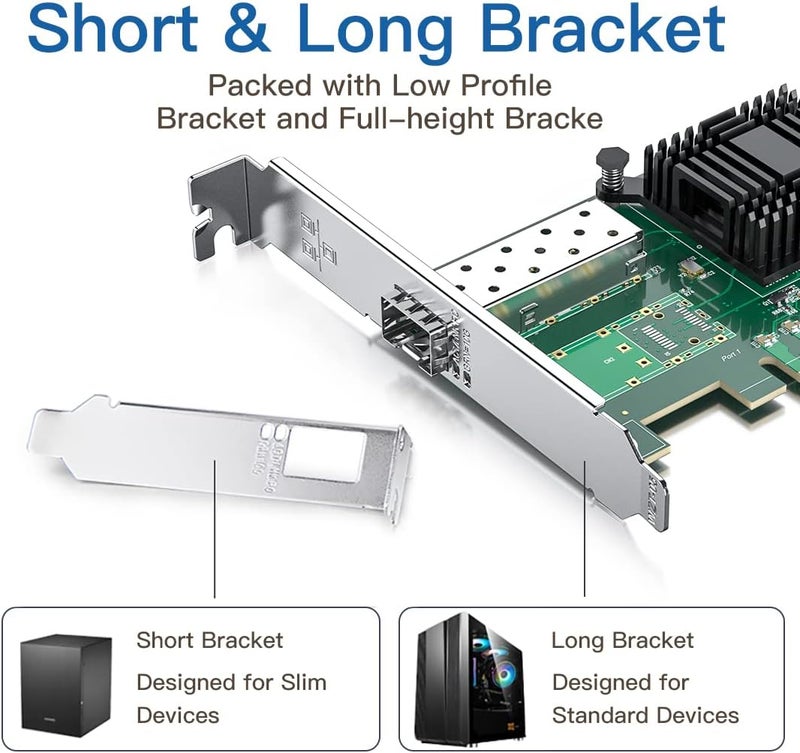 HYFIBER H!Fiber 10Gb SFP+ PCI-E Network Card NIC, Compare to Intel X520-DA1 (E10G42BTDA), with Intel 82599EN Chip, Single SFP+ Port, PCIe X8, Ethernet LAN Network Adapter Support Windows/Linux/VMware - Image 4