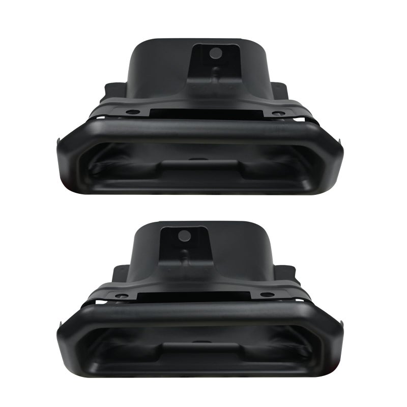 Vanshly 2253506 Exhaust Tips Bezels Black RHLH 1 PAIR Compatible with 20192020202120222023 2024 Chevy SilveradoGMC Sierra 1500