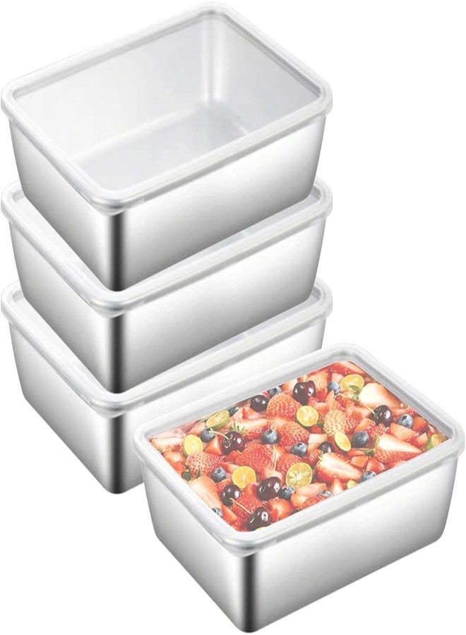 Hidak Leakproof Stainless Steel Food Plate with Lid Stackable, Odor-Resistant, Freezer Safe Tray for Home, Office, or Travel Use (4) - Image 1