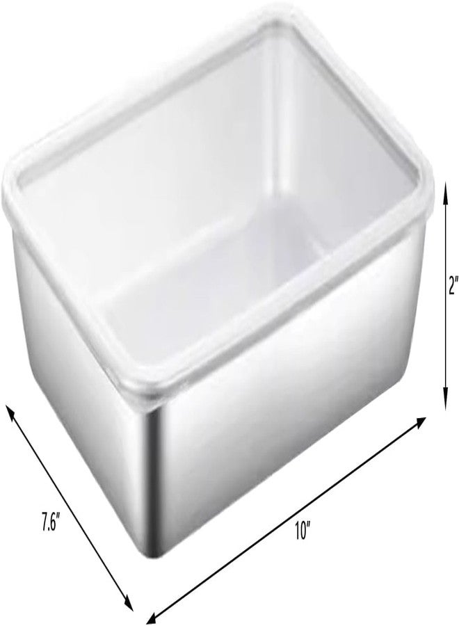 Hidak Leakproof Stainless Steel Food Plate with Lid Stackable, Odor-Resistant, Freezer Safe Tray for Home, Office, or Travel Use (4) - Image 2